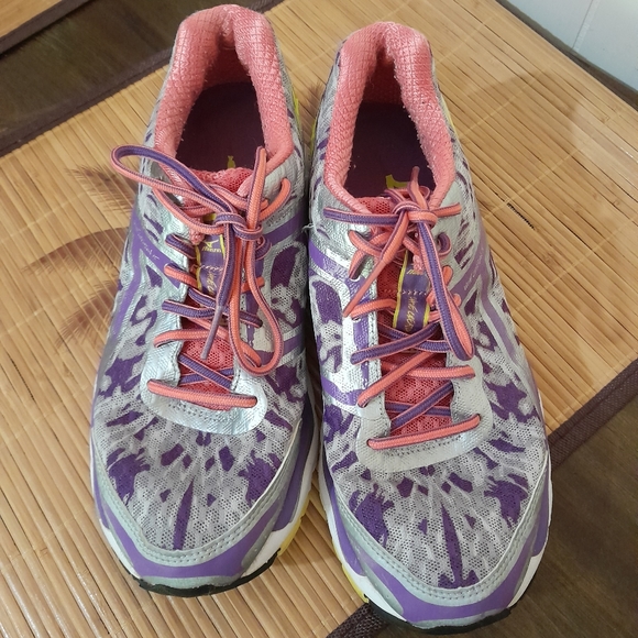 Mizuno - Wave Creation 15 Silver Purple Pink Yellow - Women's 7 - J1GL140138 - Picture 2 of 7
